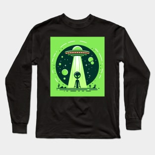 Green Alien Long Sleeve T-Shirt